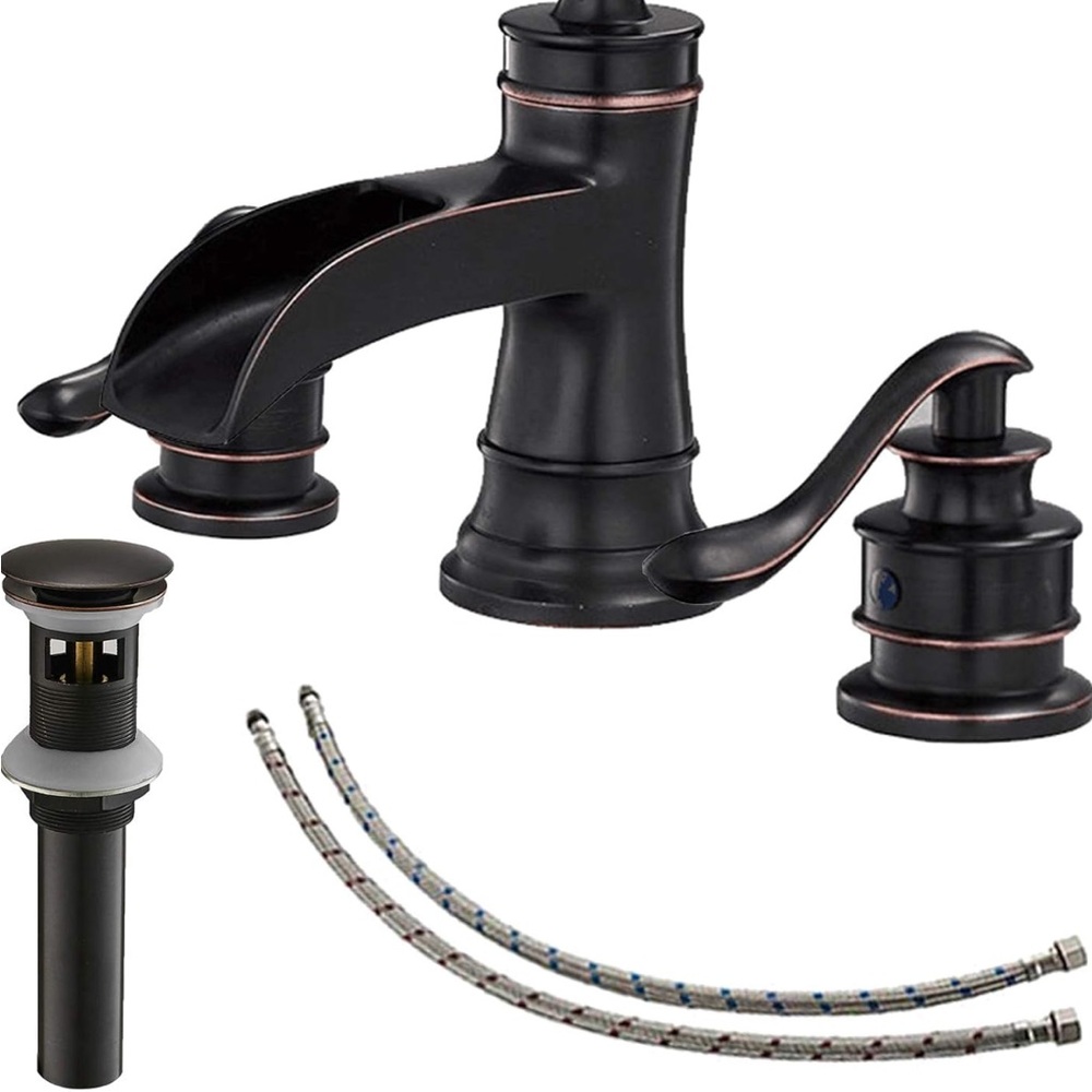 Black and Gold Faucet Set